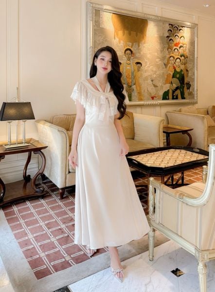 Kelly Silk Dress - Beige