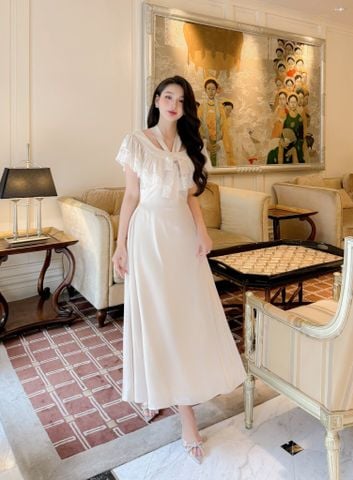 Kelly Silk Dress - Beige