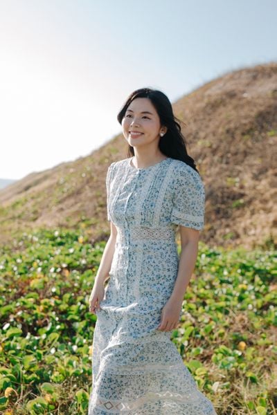 Iris Midi Dress - Blue