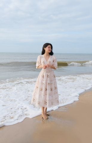 Đầm cotton tay lửng Lucy DAM006