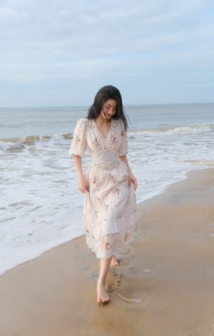 Đầm cotton tay lửng Lucy DAM006