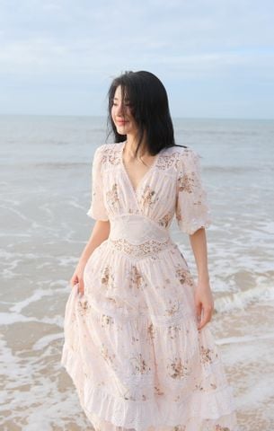 Đầm cotton tay lửng Lucy DAM006