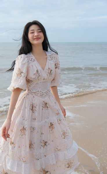 Đầm cotton tay lửng Lucy DAM006