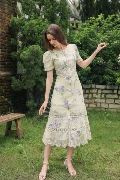 Iris Midi Dress - Green
