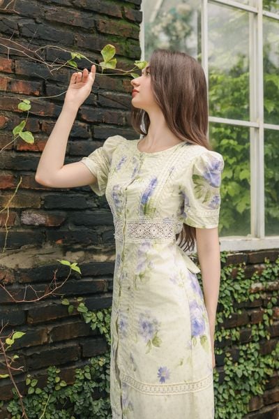 Iris Midi Dress - Green