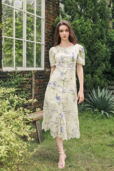 Iris Midi Dress - Green