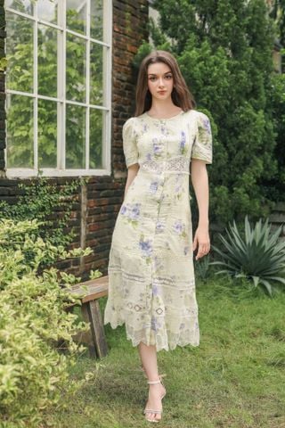 Iris Midi Dress - Green