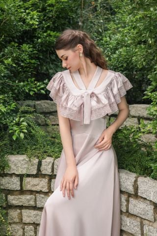 Kelly Silk Dress - Beige