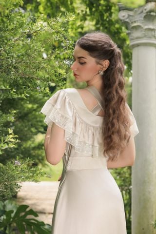 Kelly Silk Dress - Beige
