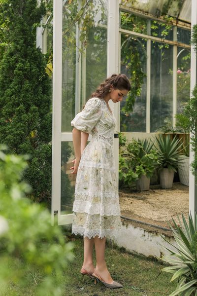 Đầm cotton tay lửng Lucy DAM006