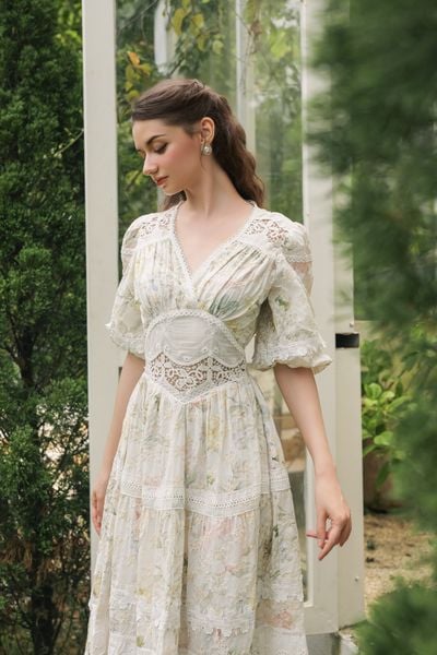 Đầm cotton tay lửng Lucy DAM006