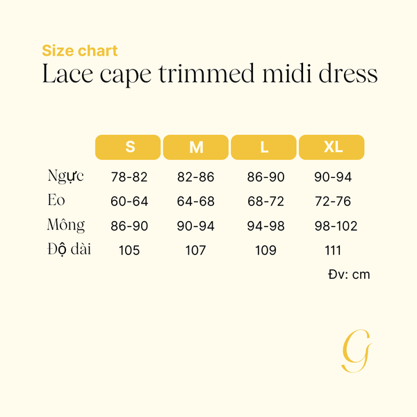 Lace-trimmed cape dress - MIDI