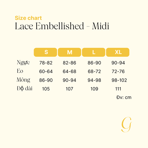 Lace embellished MIDI - White