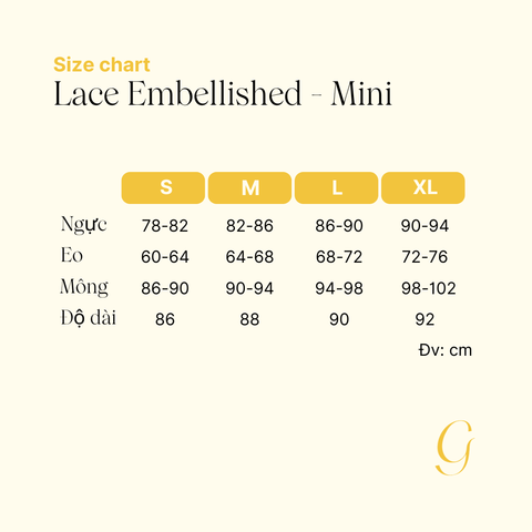 Lace embellished MINI - Cream