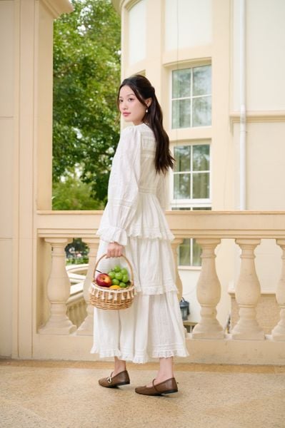 Đầm cotton tay dài Grace DAM004