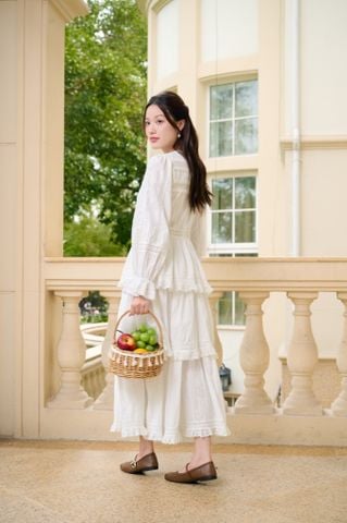 Đầm cotton tay dài Grace DAM004