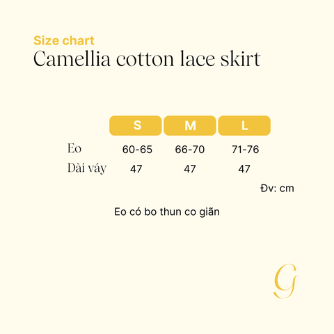 Váy Camellia Cotton Lace Skirt - Black