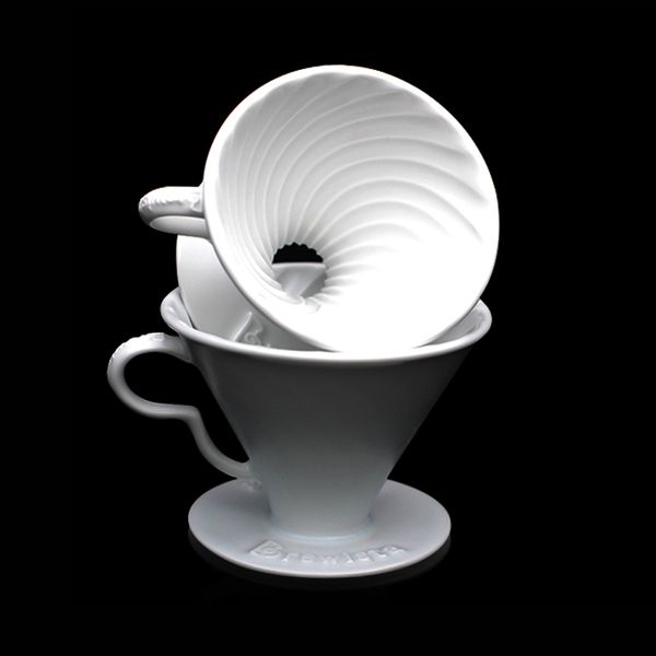  Phễu lọc cà phê V60 sứ cao cấp Brewista Dripper màu trắng 
