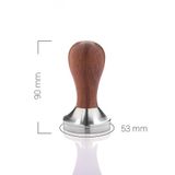  Tamper Inox Dụng Cụ Nén Cà Phê Espresso Cán Gỗ 