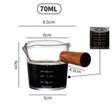  Ly đong espresso 2 mũi 70ml tay gỗ 