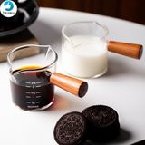  Ly đong espresso 2 mũi 70ml tay gỗ 
