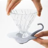  Phễu cà phê V60 thủy tinh đế nhựa Hario 