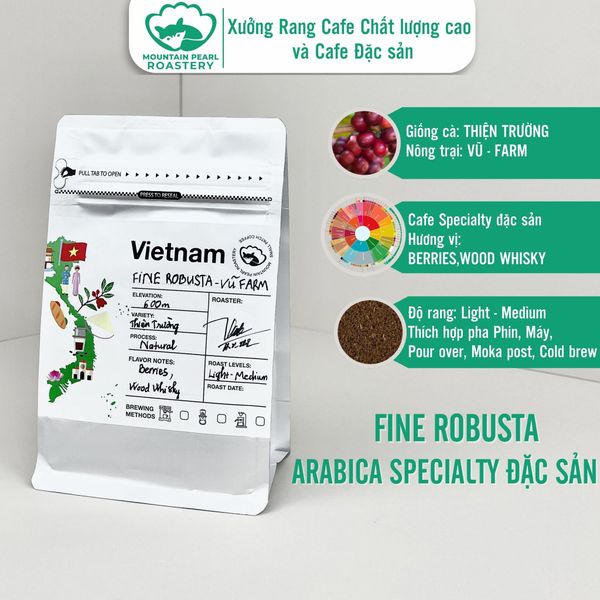  Cà Phê Đặc Sản Đắk Nông FINE ROBUSTA vị Berries, Whisky - Specialty Coffee Mountain Pearl Roastery Coffee 
