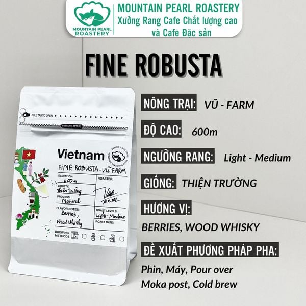  Cà Phê Đặc Sản Đắk Nông FINE ROBUSTA vị Berries, Whisky - Specialty Coffee Mountain Pearl Roastery Coffee 