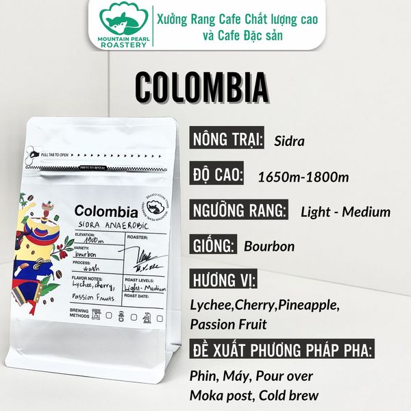  Cà Phê Đặc Sản Colombia Sidra vị Lychee, Cherry, Pineapple, Passion Fruit - Mountain Pearl Roastery Coffee 