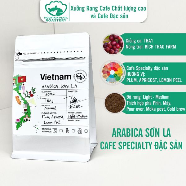  Cà Phê Đặc Sản Sơn La Arabica vị quả Mận, Mơ, vỏ Chanh - Specialty Coffee từ Mountain Pearl Roastery Coffee 