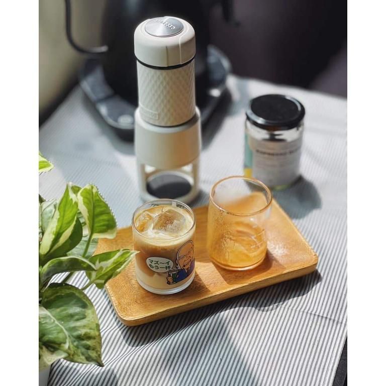  [BẢN 2021] Dụng Cụ Pha Cà Phê, Espresso Cầm Tay STARESSO BASIC kèm cốc thuỷ tinh - Mountain Pearl Roastery 