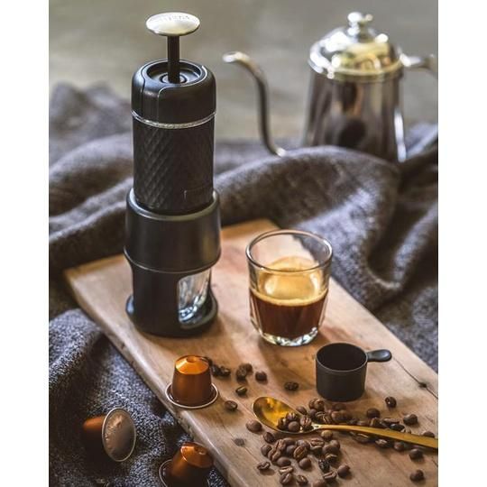  [BẢN 2021] Dụng Cụ Pha Cà Phê, Espresso Cầm Tay STARESSO BASIC kèm cốc thuỷ tinh - Mountain Pearl Roastery 