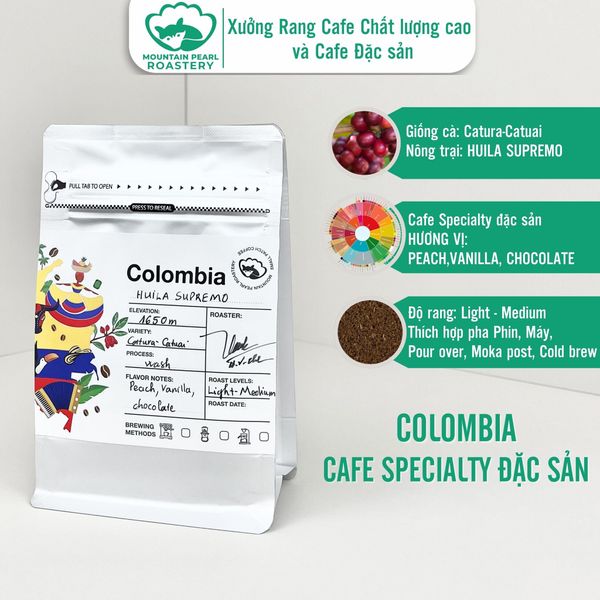  Cà Phê Đặc Sản Colombia Huila Supremo - Specialty Coffee đến từ nhà Mountain Pearl Roastery Coffee 