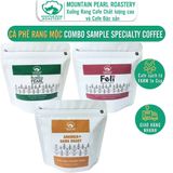  Sample Cà Phê Rang Xay Nguyên Chất HELLO (đậm đà), FELI (quyến rũ), AMORE (nhẹ nhàng) - Cafe pha máy, pha phin từ Mountain Pearl Roastery Coffee 