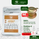  [TẶNG PHIN] 2kg Cà phê AMORE đặc biệt hạt,bột, 100% cafe mộc nguyên chất, pha phin máy, ngon từ Mountain Pearl Roastery 