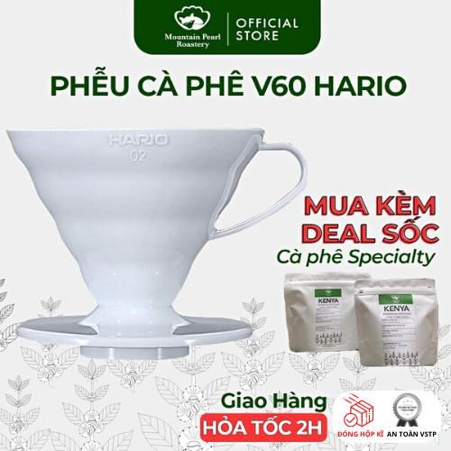  Phễu Lọc Cà Phê Hario V60 Nhựa, dụng cụ pha cafe lọc bằng giấy từ HARIO - Mountain Pearl Roastery 
