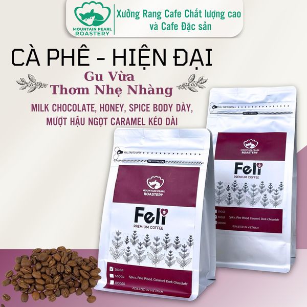  Cà phê FELI (vị Cafe cân bằng) kết hợp 20% Arabica và 80% Robusta Honey - Mountain Pearl Roastery Coffee 