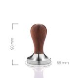  Tamper Inox Dụng Cụ Nén Cà Phê Espresso Cán Gỗ 