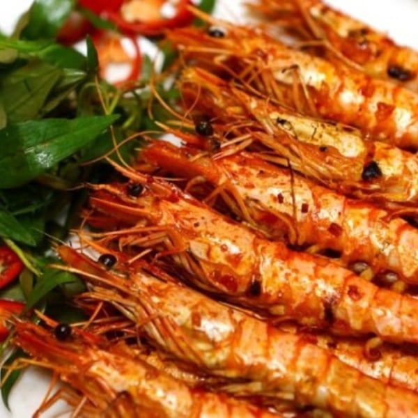  Tôm Sông Nướng 