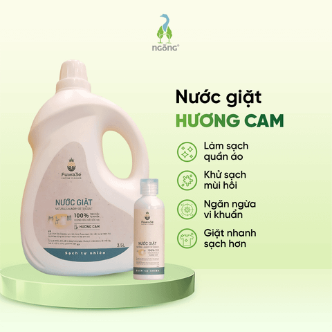 Nước giặt hương cam Fuwa3e 100ml, 3.5L