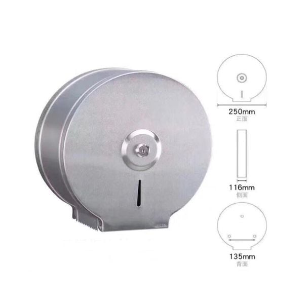  Hộp đựng giấy vệ sinh cuộn lớn inox mờ (HG06) 