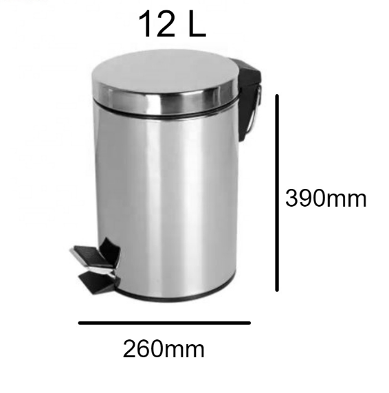  Thùng Rác inox Chân Đạp 12 lít 
