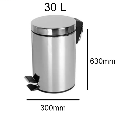  Thùng Rác Inox Đạp Chân 30 Lít 