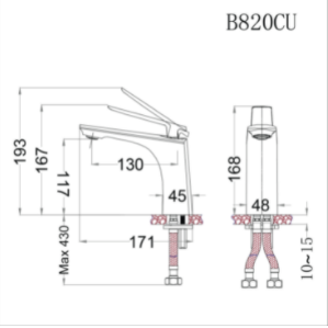  VÒI LAVABO NÓNG LẠNH B820CU 