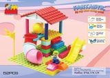  VNKT009 - Bộ lắp ghép khu vui chơi nhà trượt ống 