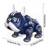  613A HỘP ROBO CHÓ MẶT XỆ BULLDOG PIN ĐEO MẮT KIẾNG ĐÈN Robot Dog Machine 