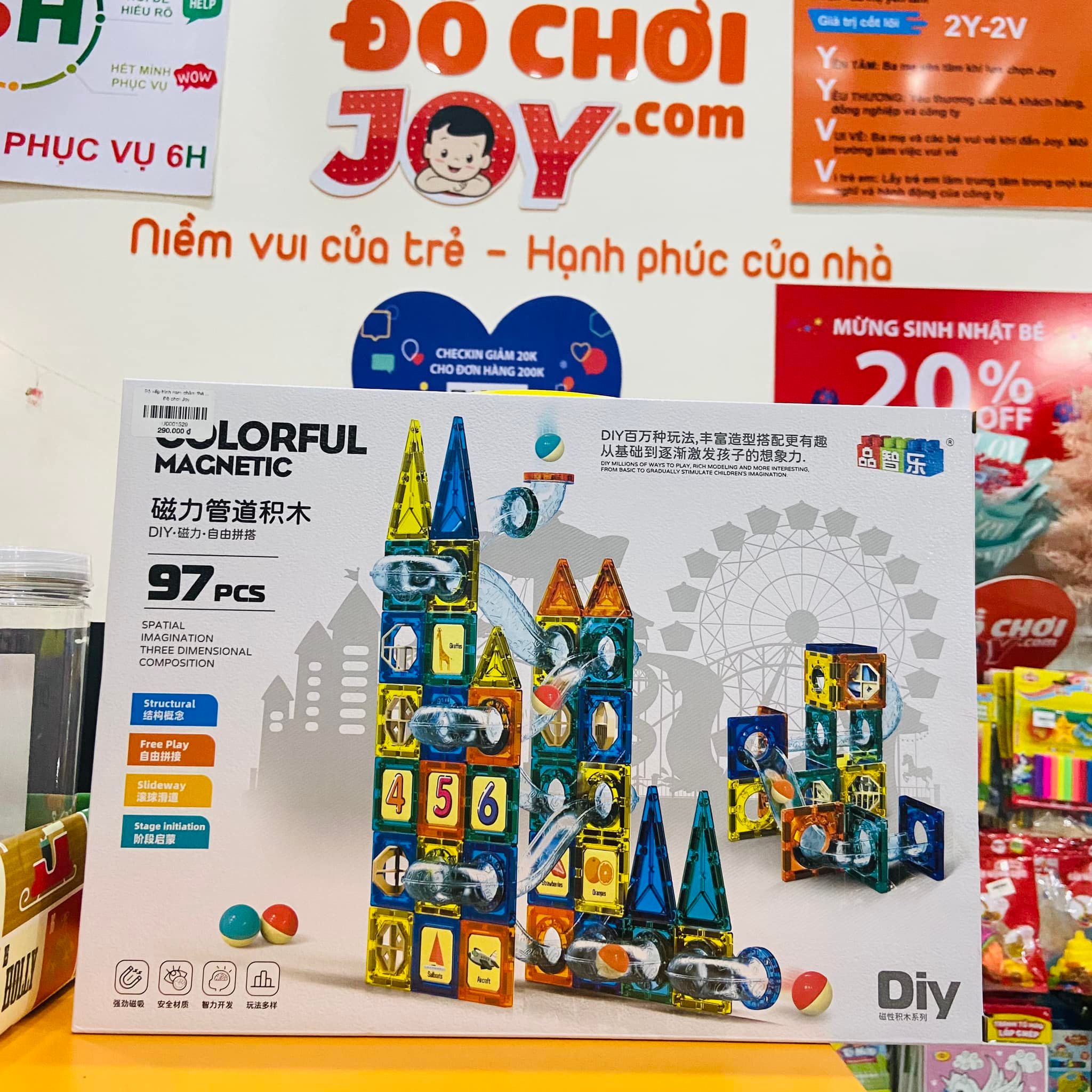  Bộ xếp hình nam châm thả bóng 97 chi tiết 