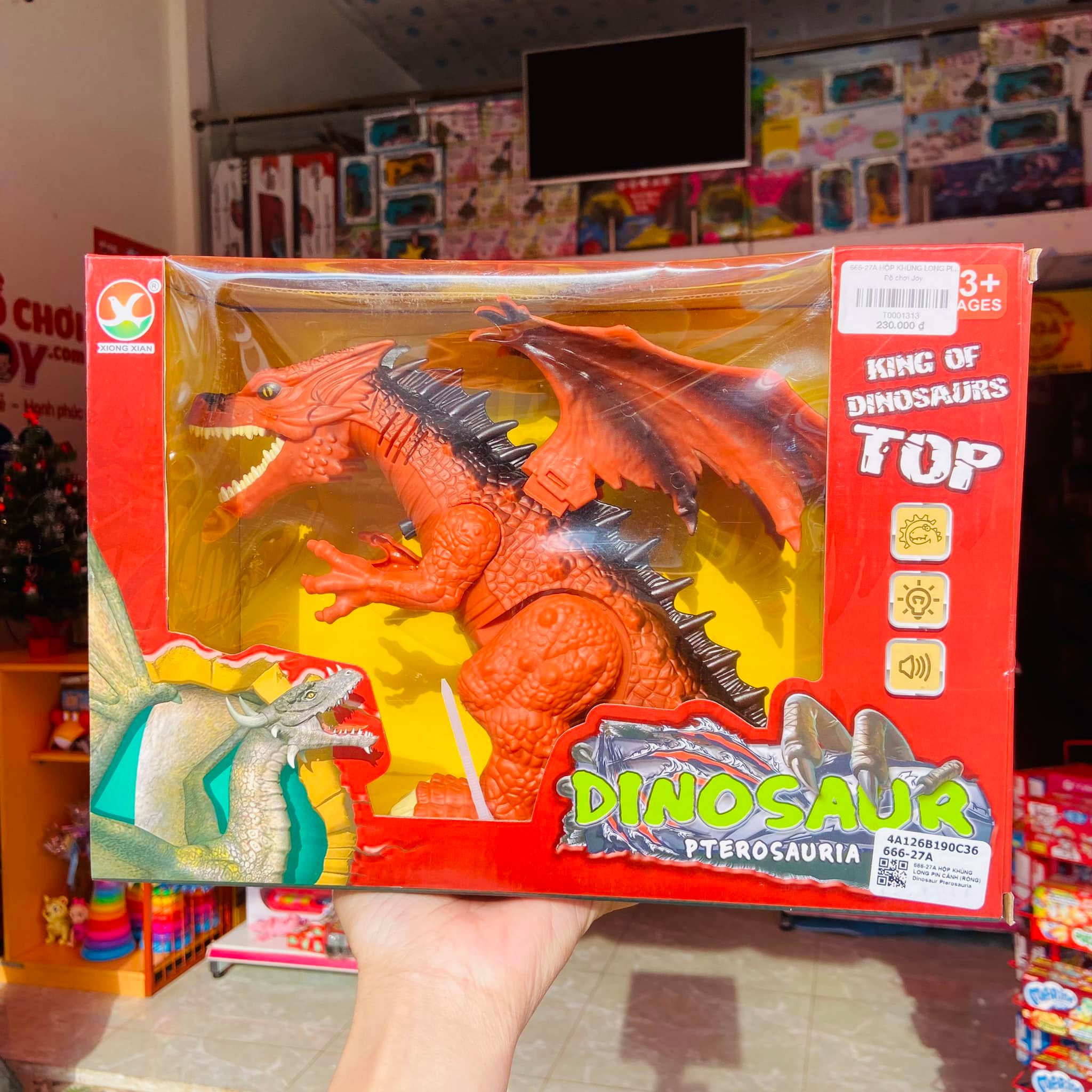  666-27A HỘP KHỦNG LONG PIN CÁNH (RỒNG) Dinosaur Pterosauria 