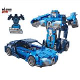  Lego lắp ráp biến hình xe đua chạy được 