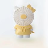  Hộp Quạt Bàn Pin Mèo Kitty + Sạc Usb + Dây Cute Fan 